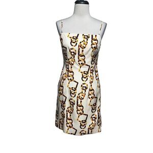 Nicole Miller New York City Strappy Silk Fitted Mini Cocktail Dress Size 2